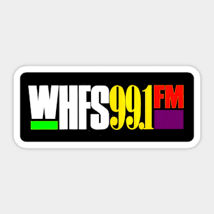 WHFS 99.1 Alternative Rock Radio Throwback Design Sticker